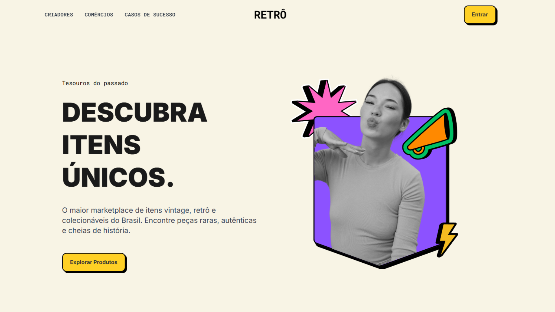 RETRÔ - Marketplace Vintage — projeto desenvolvido pela PROMETHEUS